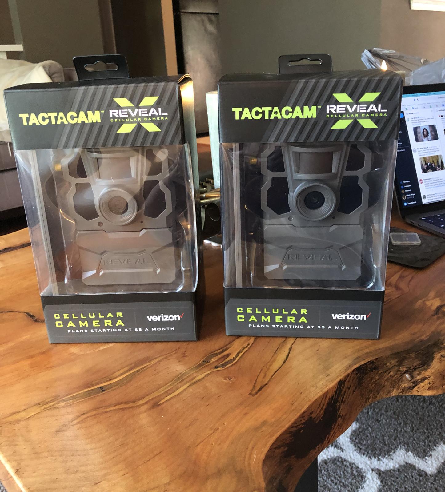 Two Tactacam cellular trail cameras